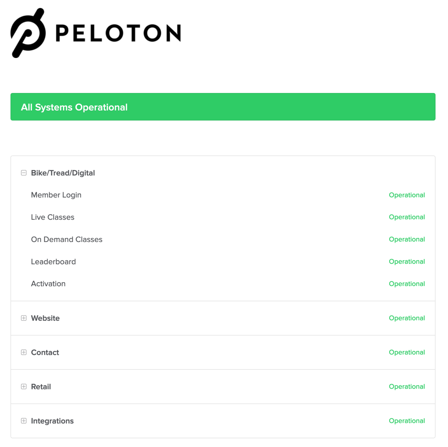 peloton delivery status